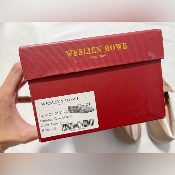 Gray Taupe Cowhide Leather Loafers - Picture 13 of 13